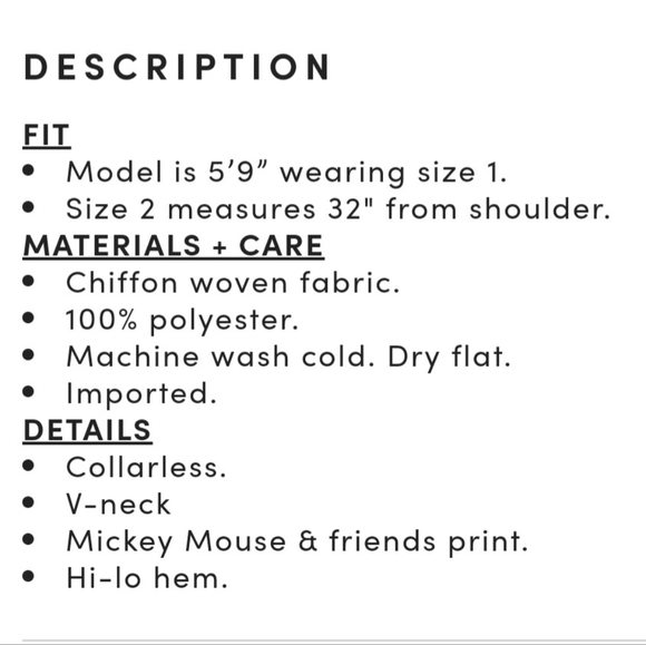 TORRID DISNEY Mickey & Friends Chiffon Lexi Babydoll Top! - Picture 7 of 7